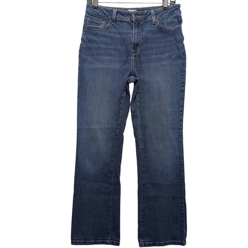 L.L.Bean Classic Fit Women 8 Regular Blue Straight Leg Stretch Jeans